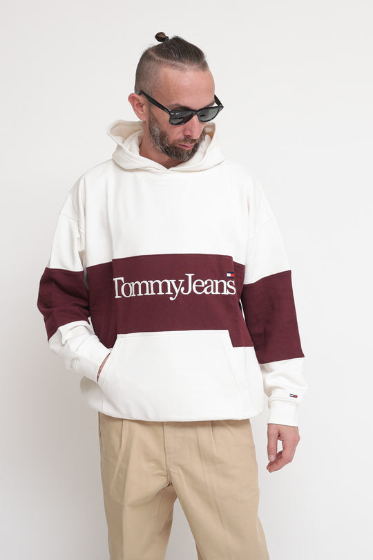 Tjm Skater Serif Linear Hoodie - Ancient White