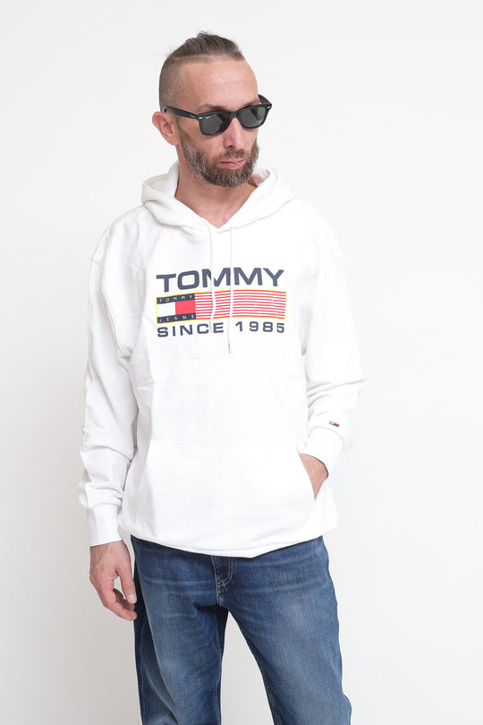 Tjm Reg Athletic Logo Hoodie - White