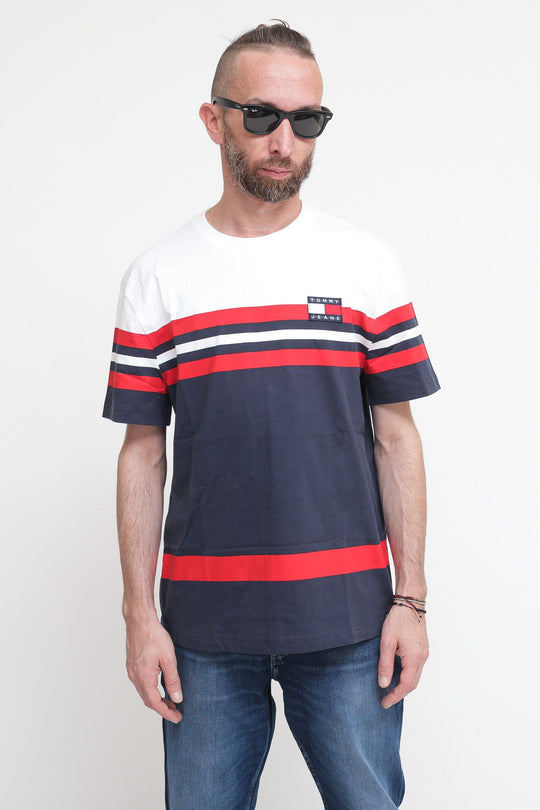 Tjm Classic Colorblock Tee - Twilight Navy Deep Crimson