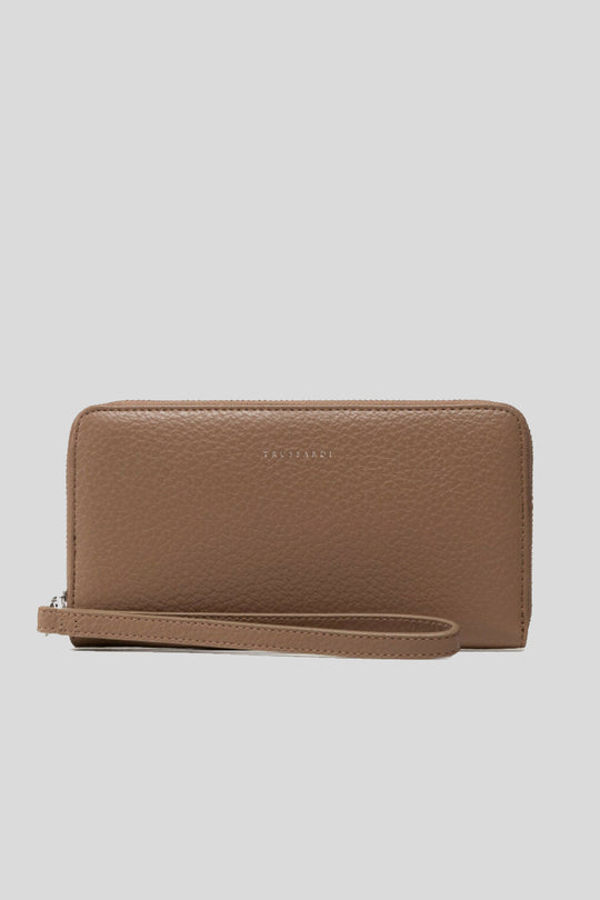 Onyx Zip Around Lg + Wristlet Grain Pu - Beaver