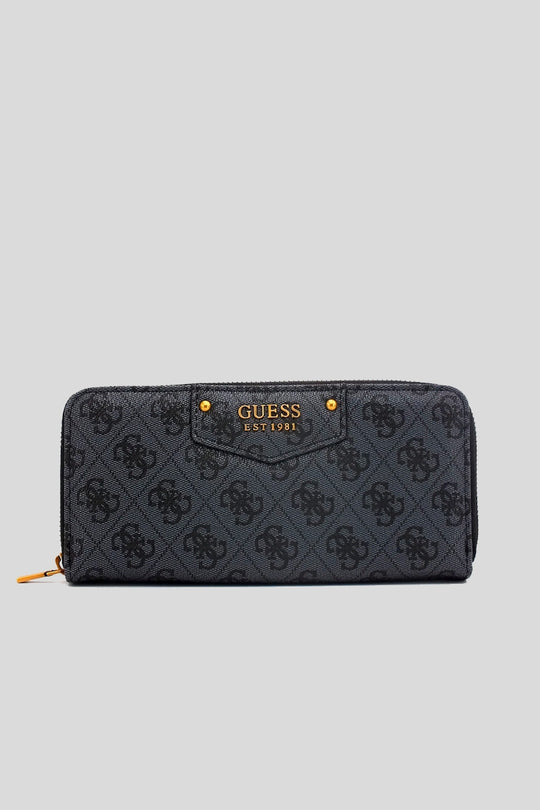 Eco Brenton Slg Lrg Zip Around - Coal Logo