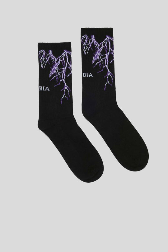 Calzini Fulmini - Black Violet