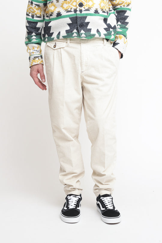 Pantalone Velluto Coste - Panna