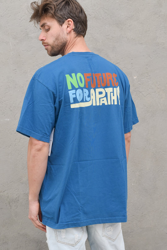 No Apathy Organic Superior Tee - Blue Sapphire