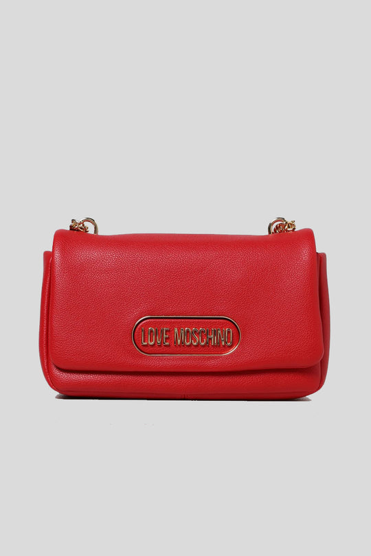 Borsa Rectangular Plaque Pu - Rosso
