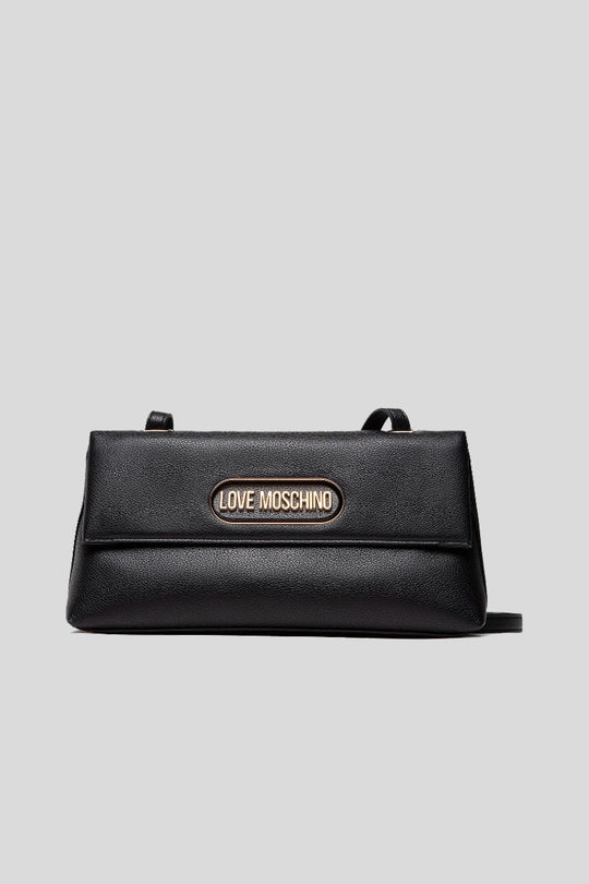 Borsa Rectangular Plaque Pu - Nero