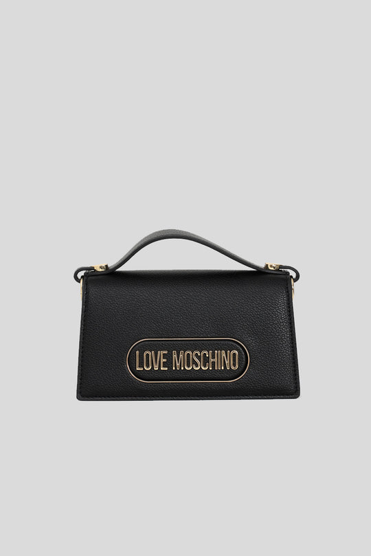Borsa Rectangular Plaque Pu - Nero