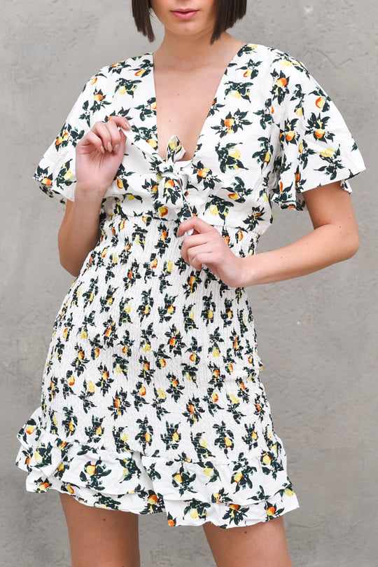 Ladies Dress - Lemon And Pear