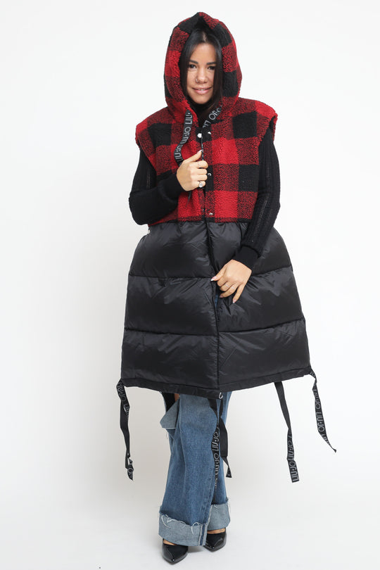 Gilet Imbottito Tedd - Rosso Nero