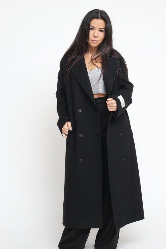 Cappotto Doppio Petto - Nero