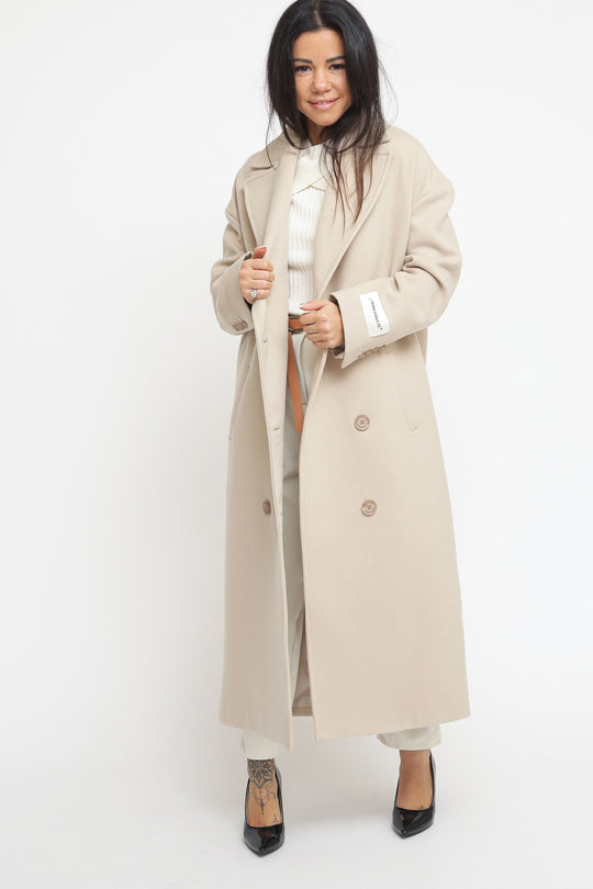 Cappotto Doppio Petto - Beige Nocciola