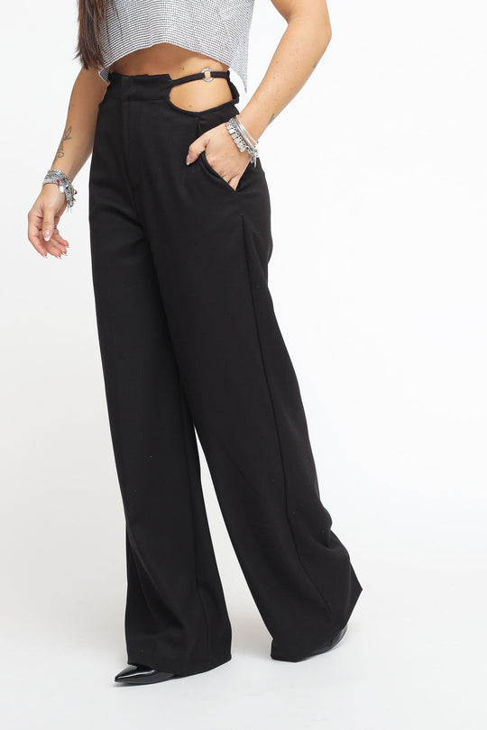 Pantalone Cut Out - Nero