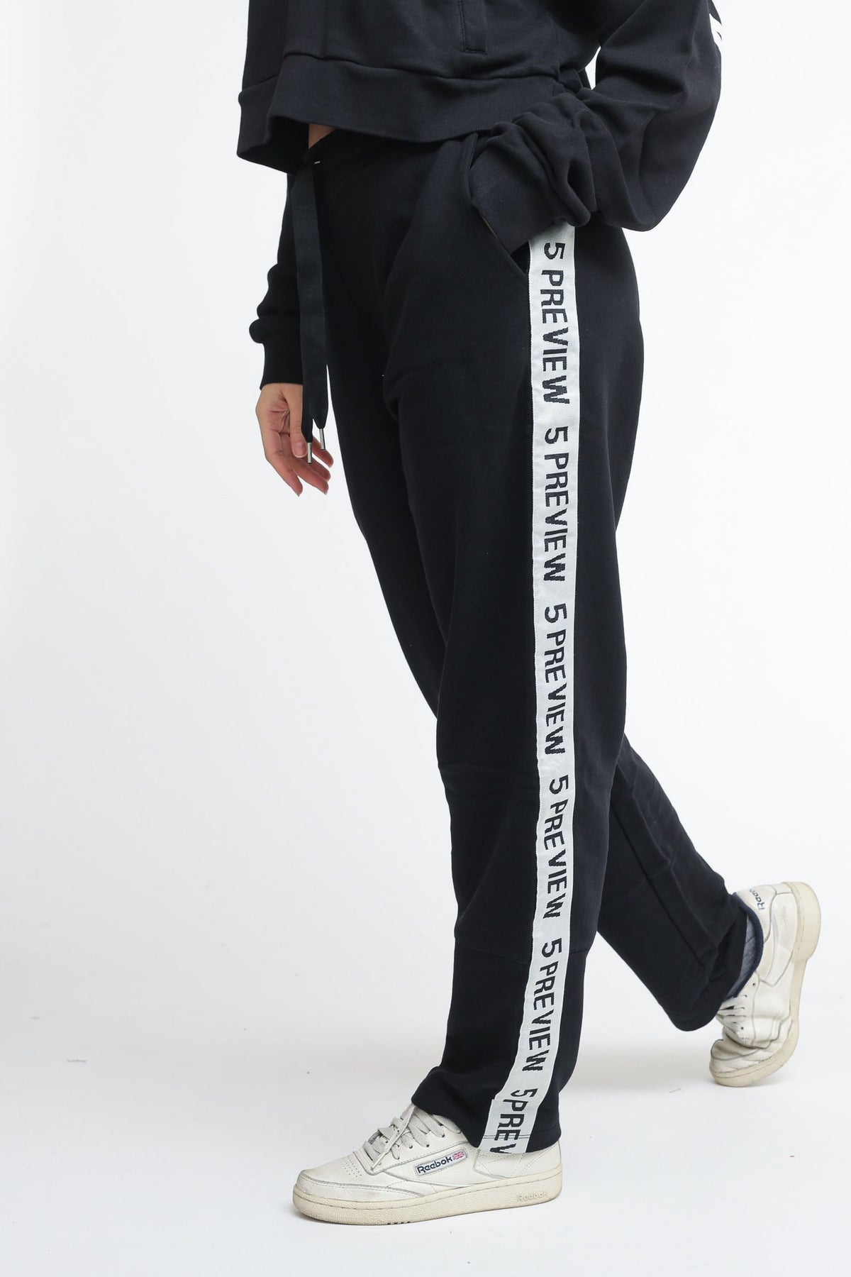 Vivien Stripe Pant - Coal — 1
