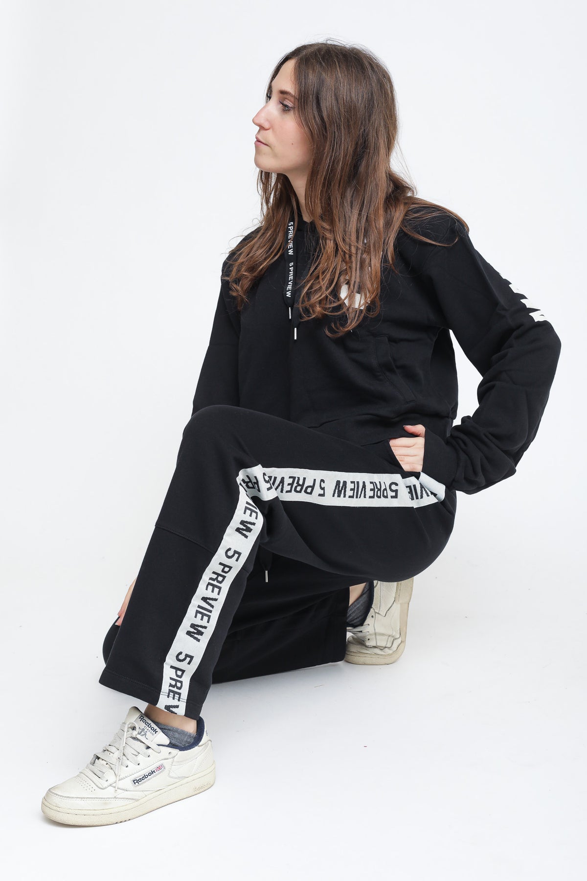 Vivien Stripe Pant - Coal — 3