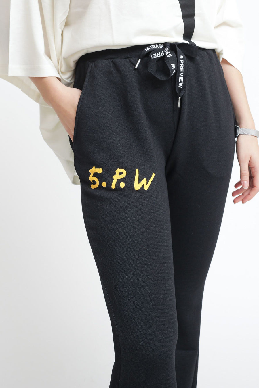 Graffiti Flare Salma Pant - Acid Black — 2