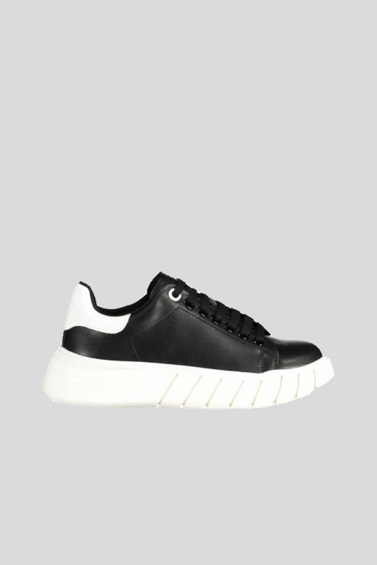 Sneakers Addict In Ecopelle Con Occhiello Logato - Nero