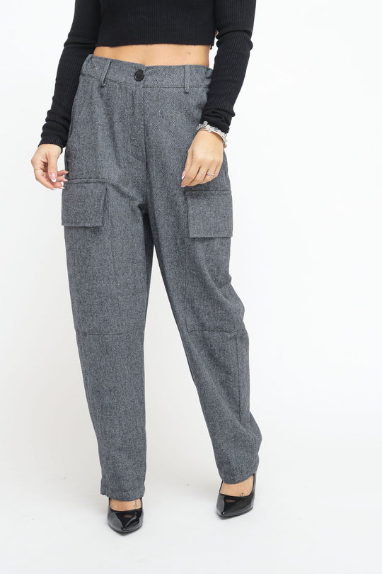 Pantalone Tasconato - Nero Grigio