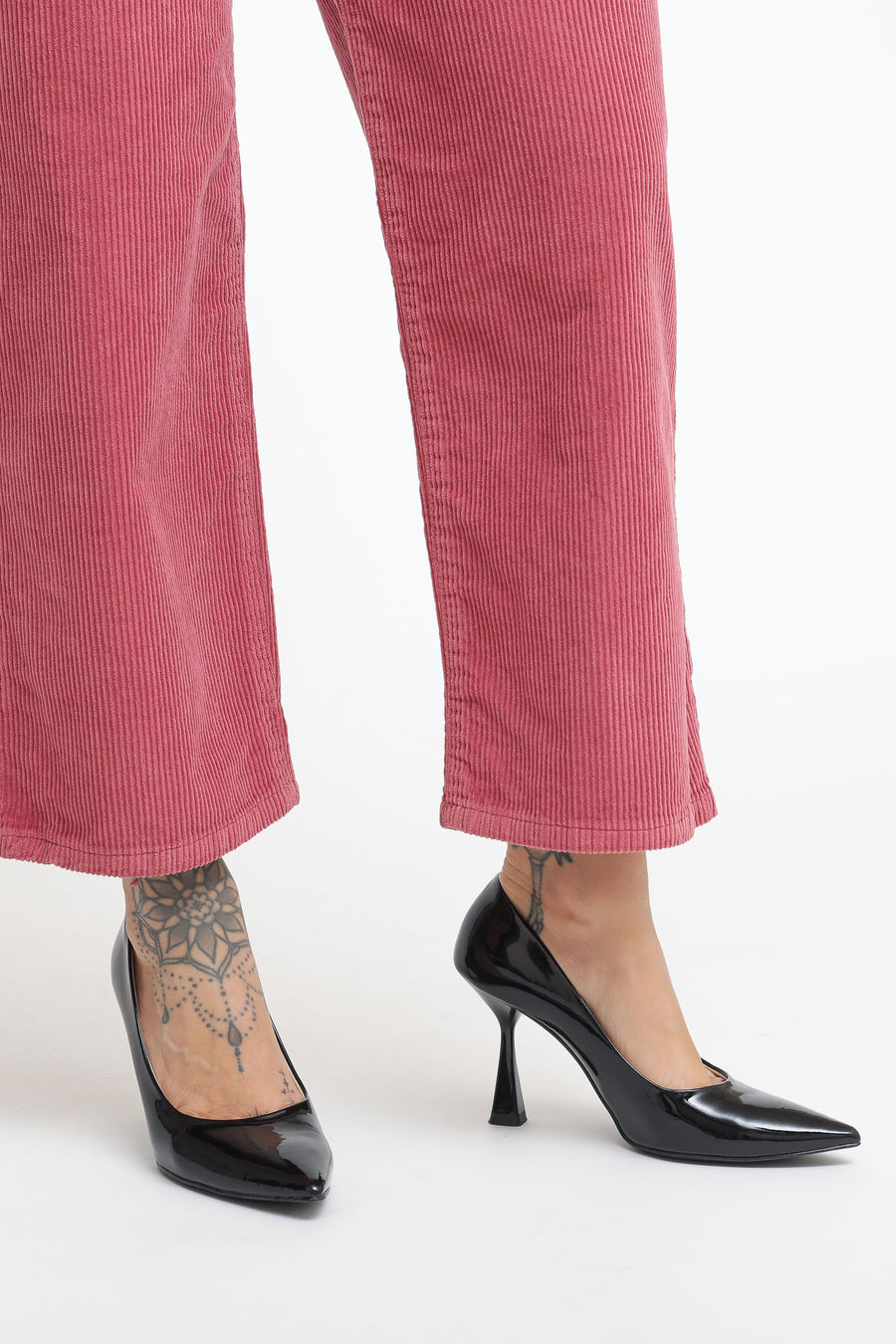 Pantalone Cropped Velluto - Rosa Antico — 2