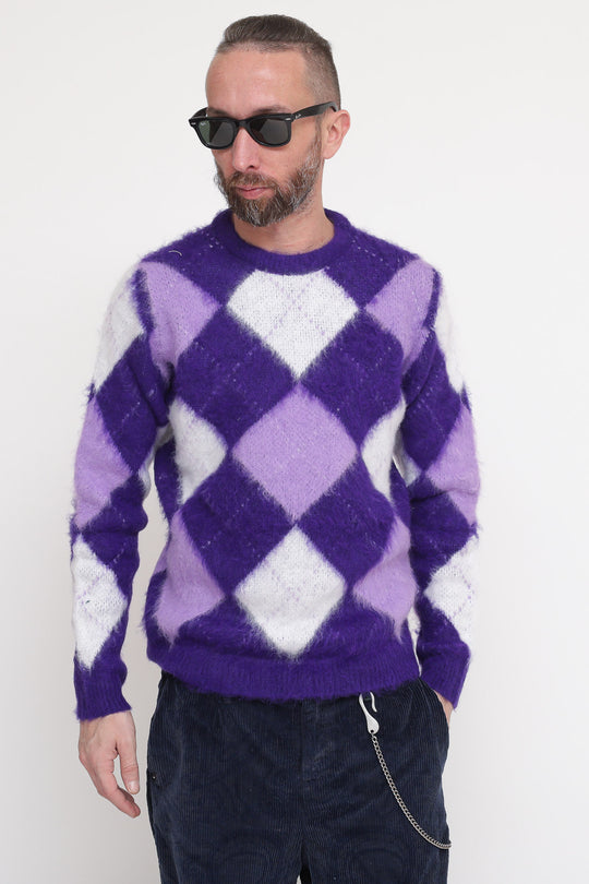 Girocollo Jacquard Rombi - Viola