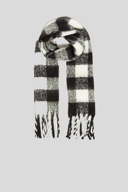 Stola Garzata Check - Bianco Nero