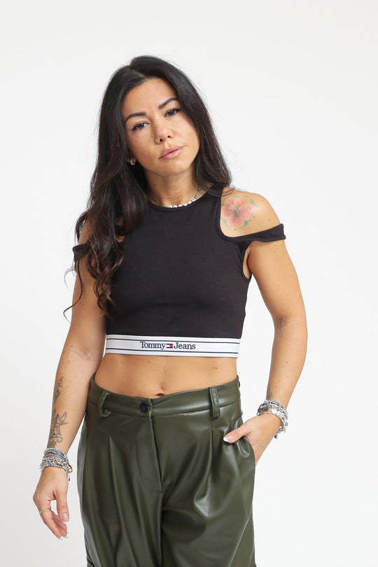 Tjw Logo Wb Bra Top - Black