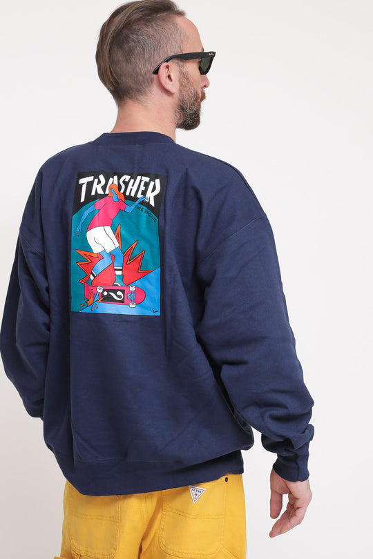 Trasher Hurricane Crewneck - Navy Blue