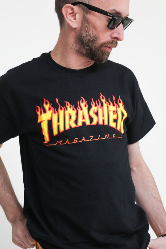 Flame Logo T-Shirt - Black