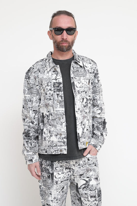 Go Batman Storyboard Trckr Jkt - Pure White Multi