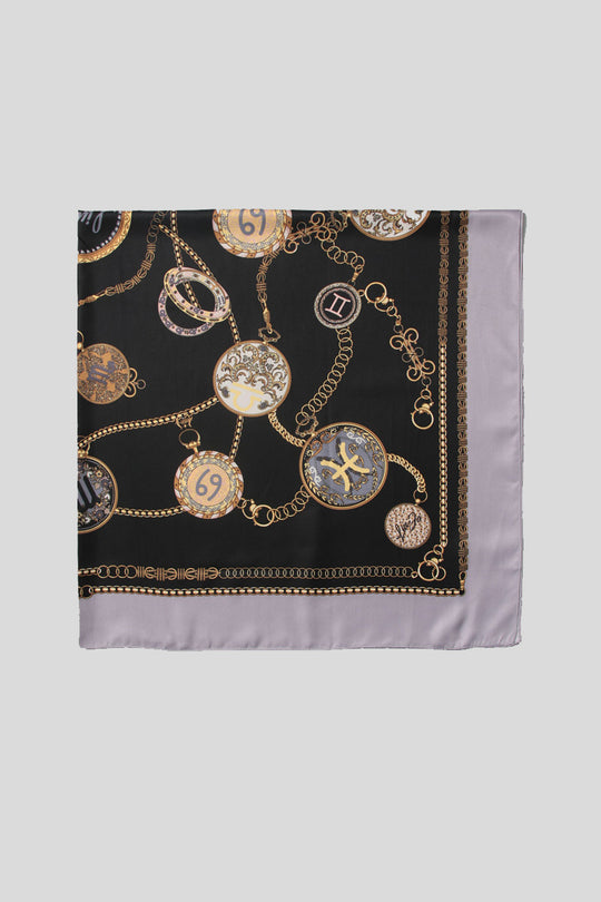 Ecs Foulard 120x120 Zodiac - Nero