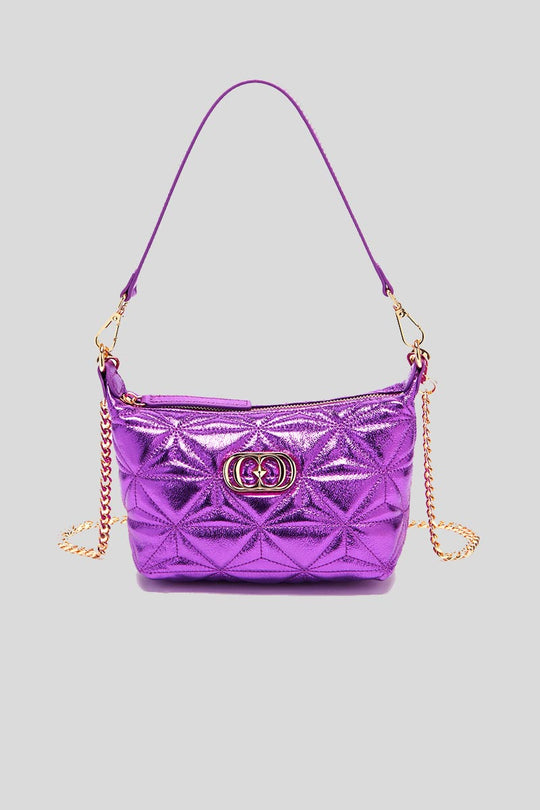 Shiny Lucy Sm. Shoulder Bag Laminated Leather - Violet