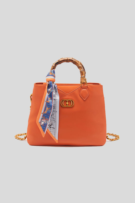 Transition Bellows Shopper Leather + Suede - Orange