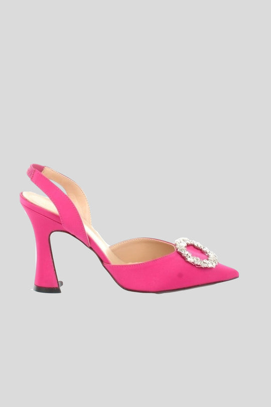 Sandalo Gioiello Raso - Fuxia