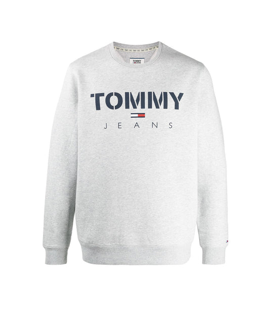 Tjm Novel Logo Crew - Lt Grey Htr