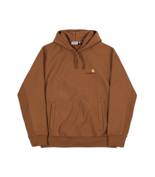 Hooded American Script Sweat - Hamilton Brown