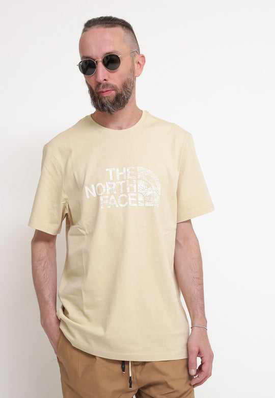 M S/S Woodcut Dome Tee - Gravel