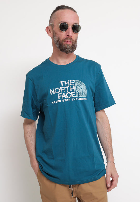 M S/S Rust Tee - Blu Coral/Reef Waters