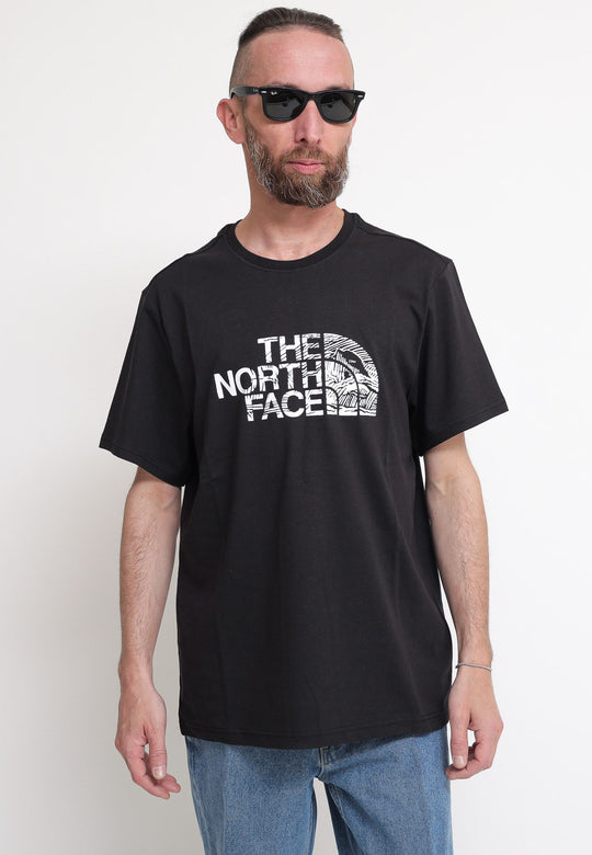 M S/S Woodcut Dome Tee - Black