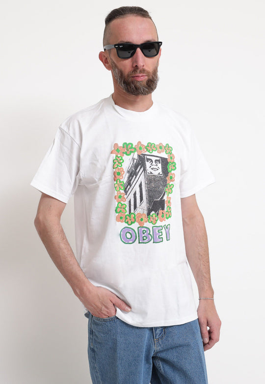 Obey Flower Frame - White