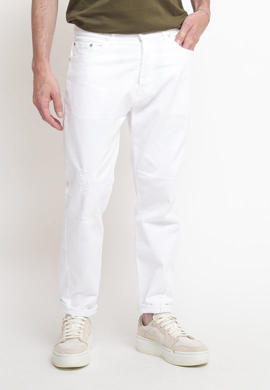 Bull Twisted Joebull Pantalone 5 Tasche - White