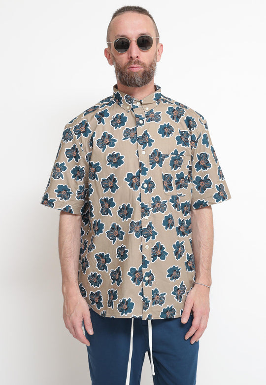 Camicia Manica Corta A Fantasia Hibiscus