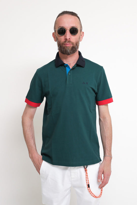 Polo 3 Color Way El - Verde Inglese