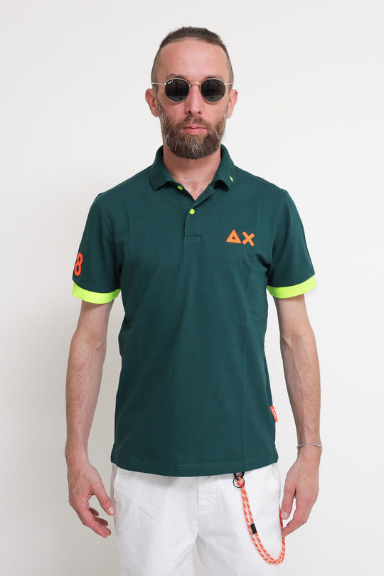Polo Logo Fluo El - Verde Inglese