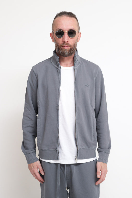 Full Zip Cold Dye Cott. Fl. - Inchiostro