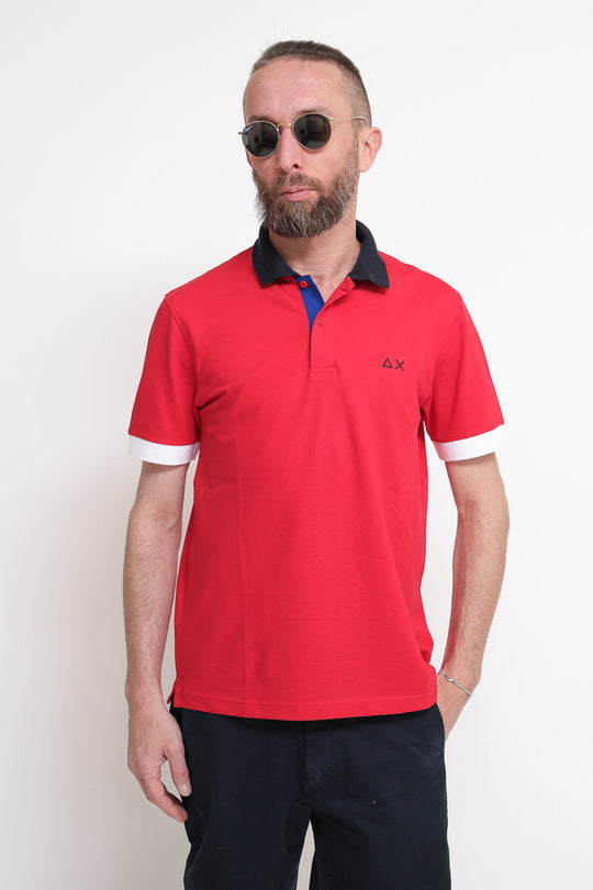 Polo 3 Color Way El - Rosso Fuoco