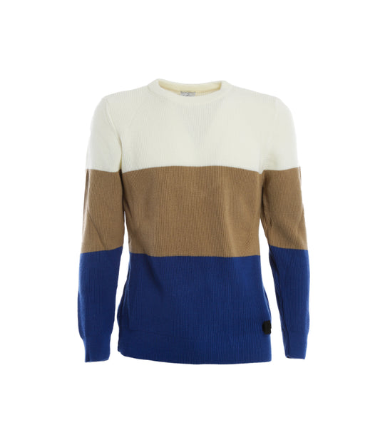 Girocollo Tre Colori M Inglese - Panna