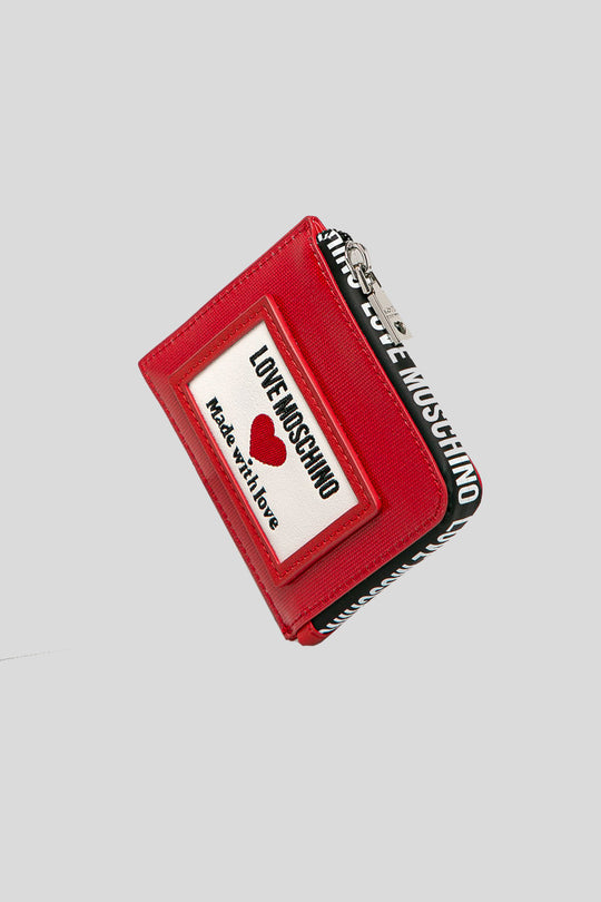 Portafogli Canvas + Pu - Rosso