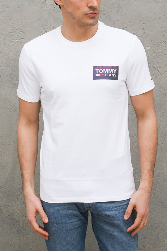 Tjm Stretch Box Logo Tee - White