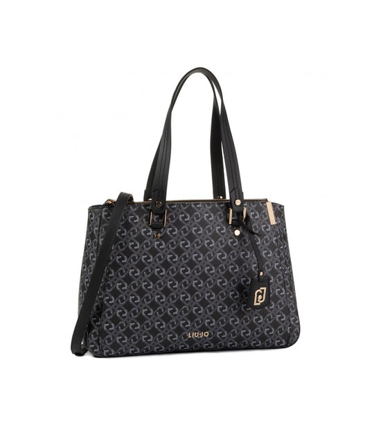 L Double Zip Satchel - Nero