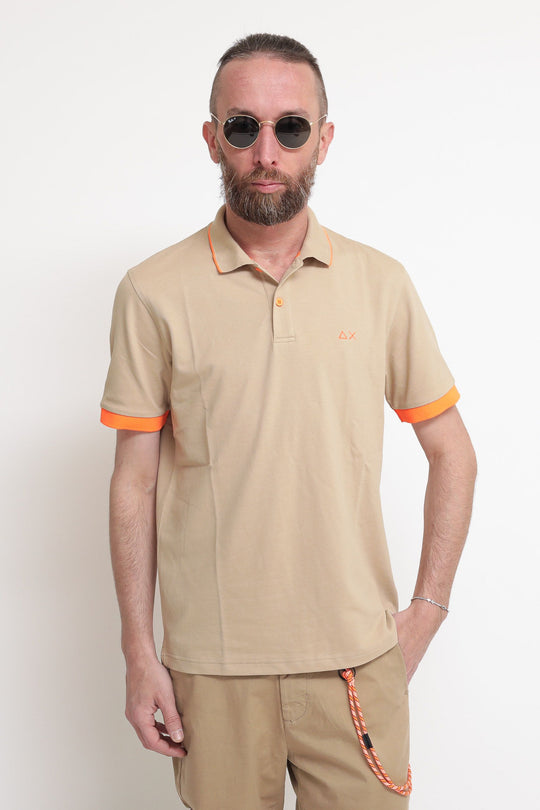 Polo Small Stripes Fluo El - Beige