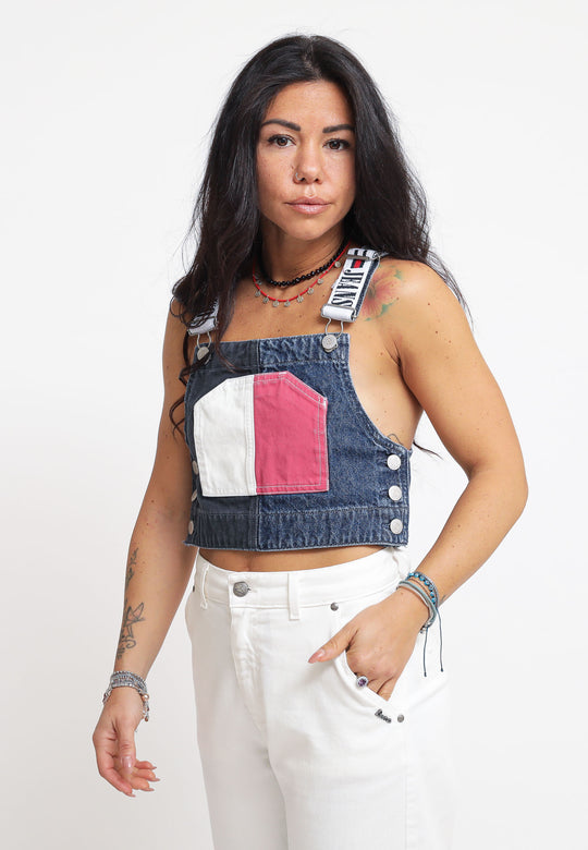 Dungaree Top - Denim Dark